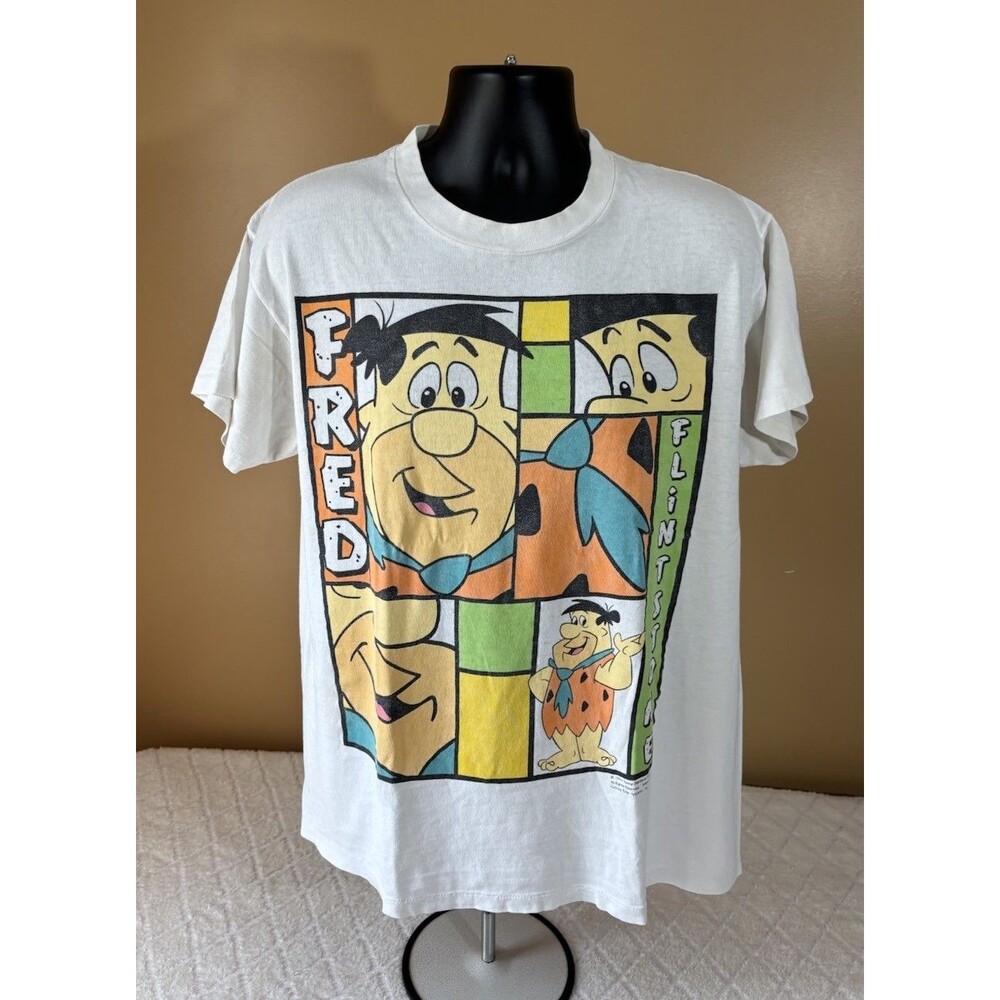 Vintage 1994 Delta Fred Flintstone USA Made Single Stitch Tee Men’s Size L